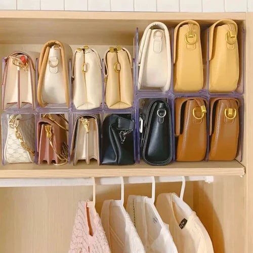 Organizador de Bolsas em Acrílico com Divisórias - Praticidade e Elegância