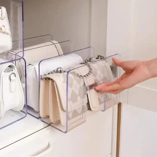 Organizador de Bolsas em Acrílico com Divisórias - Praticidade e Elegância