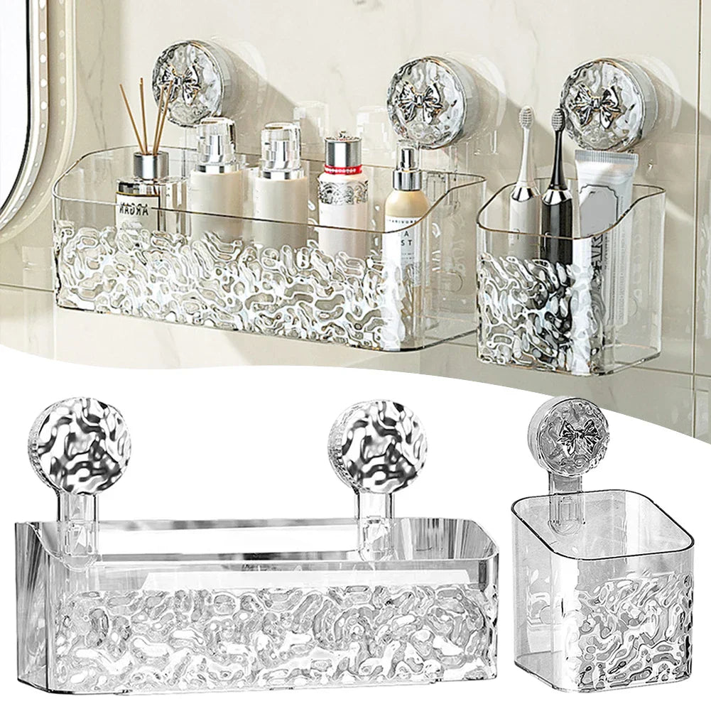 Prateleira com Ventosa para Banheiro e Cozinha - Organização sem Furos e com Estilo